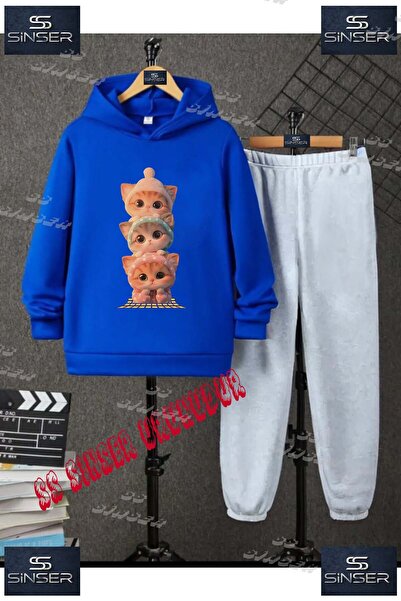 SS SİNSER Set de trening cu hanorac cu imprimeu special pentru copii, unisex,...