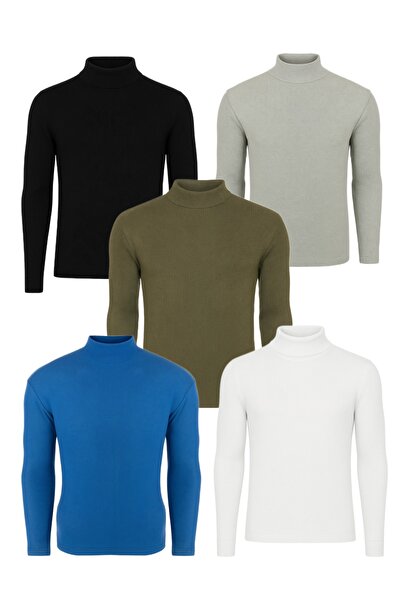 ribac 5-пакетний чоловічий светр з напівзастібкою