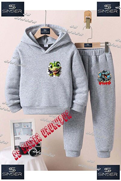SS SİNSER Children's Unisex Custom Printed Hoodie and Sweatpants Set with the...