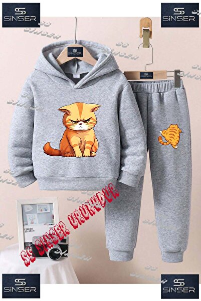 SS SİNSER Children's Unisex Custom Printed Hoodie and Sweatpants Set with the...
