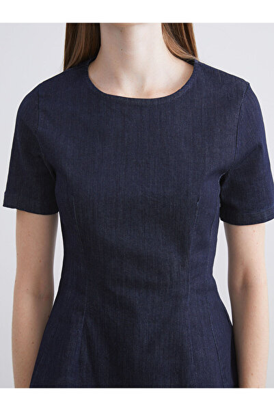 LC Waikiki Bisiklet Yaka Peplum Jean Bluz