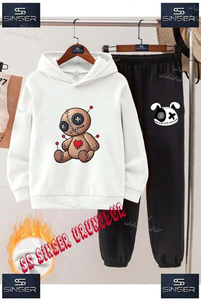 SS SİNSER Children's Unisex Custom Printed Hoodie and Sweatpants Set with Pat...