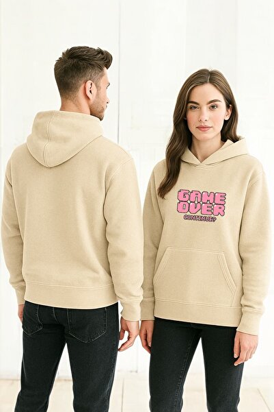 ArtYus Game Over Colorful cu imprimeu cu glugă Swea tricou