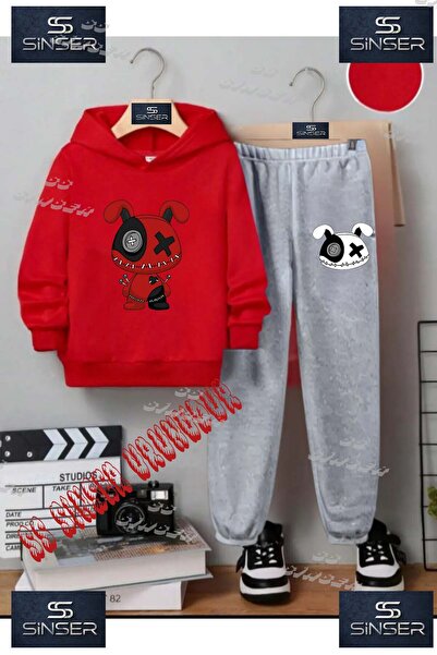 SS SİNSER Set de trening cu hanorac cu imprimeu special pentru copii, unisex,...