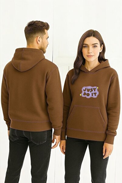 ArtYus Doar colorat cu imprimeu cu glugă Swea tricou