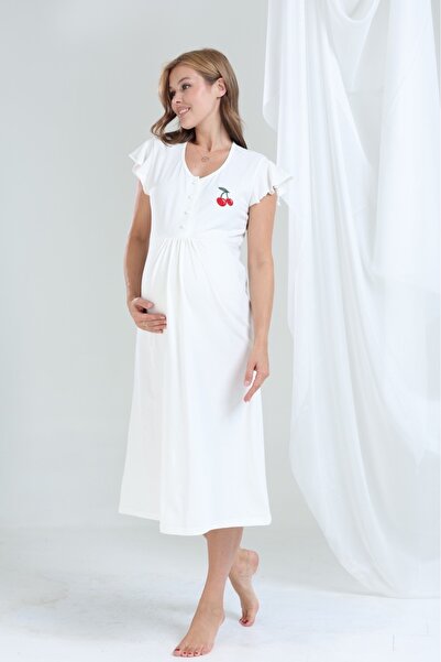 Semm Mix Pregnant Nightgown Cherry