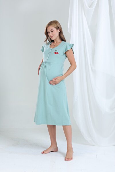 Semm Mix Pregnant Nightgown Cherry