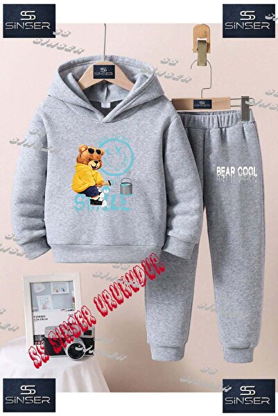 SS SİNSER Children's Unisex Custom Printed Hoodie Tracksuit Set with the Desi...