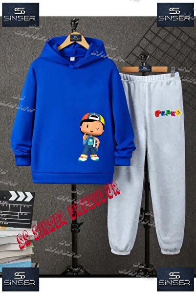 SS SİNSER Παιδικό Unisex Σετ Φόρμας με Κουκούλα με Ειδική Στάμπα "PEPEE SCHOO...