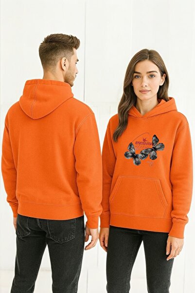 ArtYus Kelebek Essentials Colorat cu imprimeu cu glugă Swea tricou