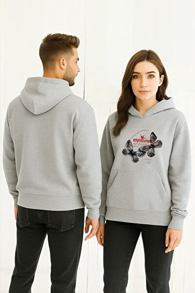 ArtYus Kelebek Essentials Colorat cu imprimeu cu glugă Swea tricou