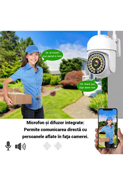 TodayShop Set 2 camere de supraveghere WiFi inteligente cu vedere nocturnă color