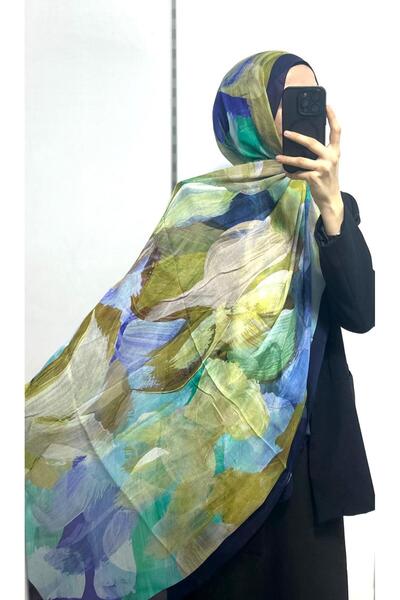 MİRAY Patterned Organic Alegra Ramie Shawl - 5655 11
