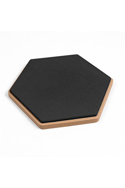 bademüzik Davul Bateri Çalışma Pedi 20 Cm Hexagon Sessiz Pratik Pad (Kauçuk + MDF Taban)