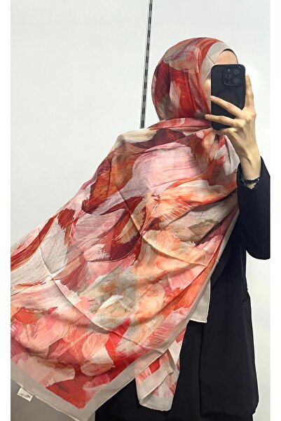 MİRAY Patterned Organic Alegra Ramie Shawl - 5655 09