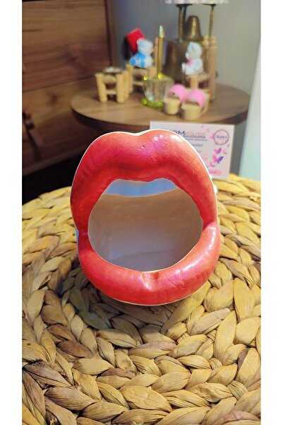 shamatolyesi Canlı büyük dudak şekli küllük dekor yaratıcı kül tutucu kaymaz taban seramik sigara