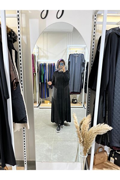 Nurcan Çetin Altı Büz İpli Deri Detay Bambu Elbise 24110