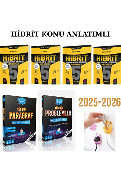 Hız Yayınları 5.SINIF TÜR-MAT-FEN-SOSYAL HİBRİT KONU ANLATIMLI + STRATEJİ GÜN...