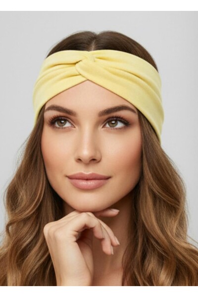 Butikgiz Bandă pentru păr sportivă, elastică, din bumbac pieptănat, 100% bumb...