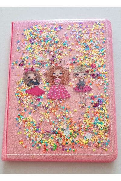 Modellino Movable Glitter Beaded Thick Leaf Memo Pad Daily Memory Book Notepad A5 Size Lined 80Y