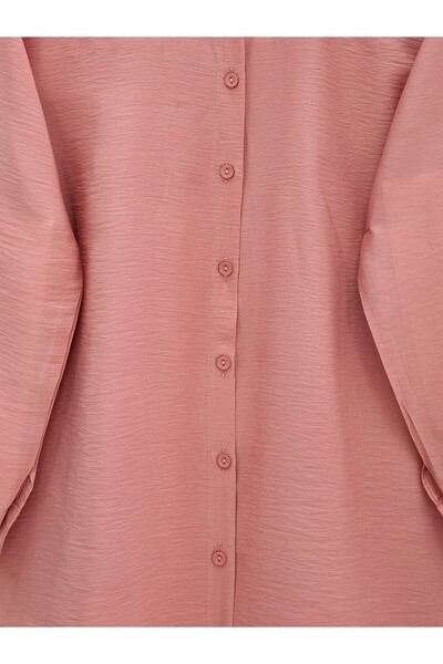 HİJABAYA Πουκάμισο από ποπλίνα με μακρύ κουμπί στο πίσω μέρος