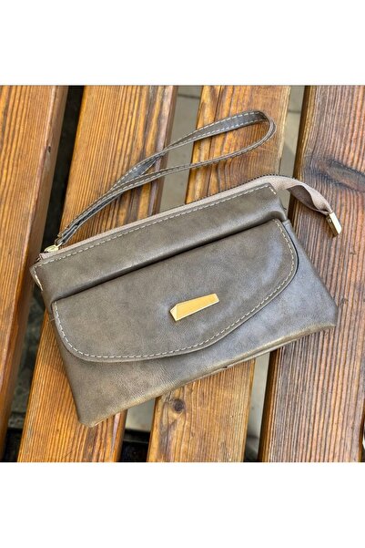 moonlightavm محفظة من الجلد الصناعي الناعم باللون البيج مع 4 أقسام