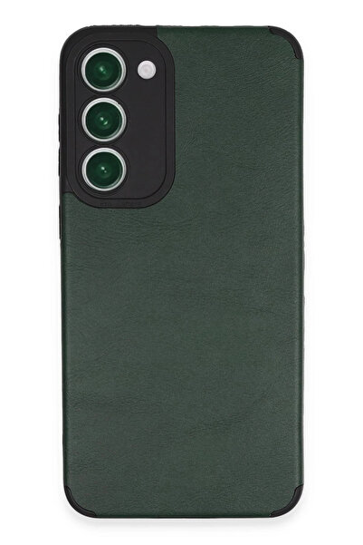 NewFace حافظة سامسونج جالاكسي إس 23 بلس من إس بي تي آر إن إس، جلد سيليكون (221356) - أخضر