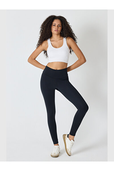 MODA بنطلون ضيق عالي الخصر للنساء مع مرونة طولية وعرضية