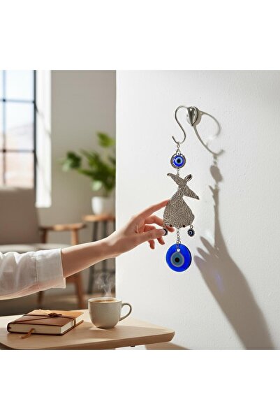 Revello Wall Decoration Door Decoration, Gift Accessory, Mevlana Patterned White Wall Decoration