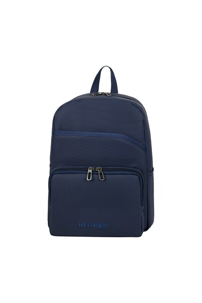 HSDemirci Artificial Leather Stylish Design Backpack with Laptop Compartment Blue