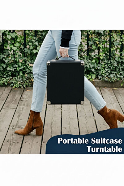 Record Master RM-311 Pikap - Tüm Plaklar İle Uyumlu- Power Banklere Bağlanarak Kullanılabilme