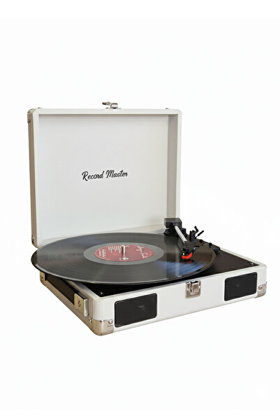 Record Master RM-311 Pikap - Tüm Plaklar İle Uyumlu- Power Banklere Bağlanarak Kullanılabilme