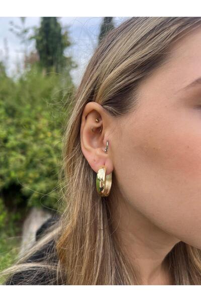 Glowy&Co. Gold Elegance Non Tarnish Steel Thick Hoop Earrings