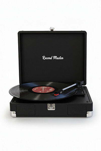 Record Master RM-311 Pikap - Tüm Plaklar İle Uyumlu- Power Banklere Bağlanarak Kullanılabilme