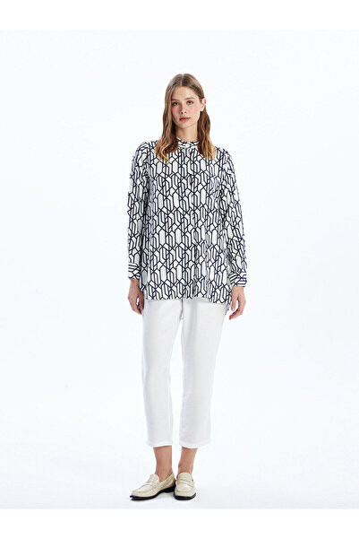 LC Waikiki Judge Collar Patterned Women's Shirt Tunic