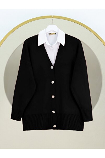 HİJABAYA Ζακέτα με κουμπιά με λαιμόκοψη