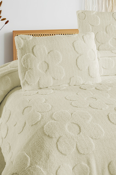 Noctiluca Fleura Floral Pattern Single Blanket Soft Wellsoft Bedspread 160X230 1 Piece Pillowcase