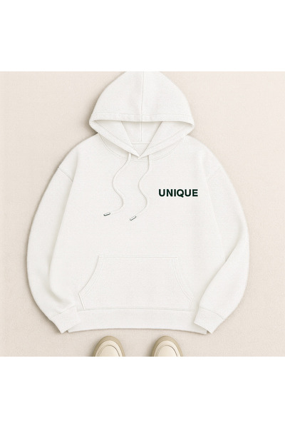 CLASSY.MODA Hanorac oversize cu glugă, buzunar cangur, cu text în față, număr...