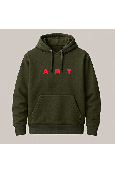 classy moda Oversized Sweatshirt with Hooded Kangaroo Pocket, Art Written on ...