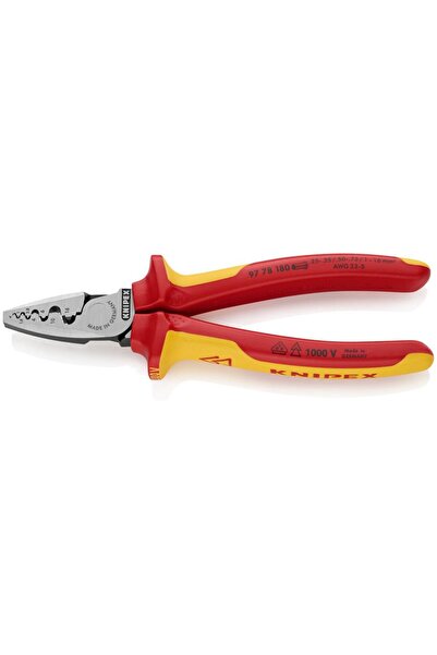 Knipex 97 78 180 VDE Yüksük Sıkma Pensesi