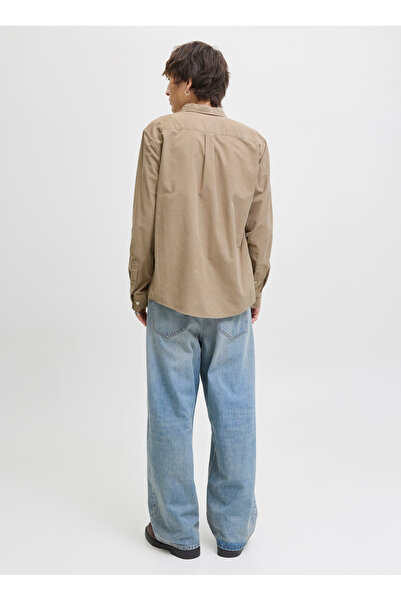 Jack & Jones Normal Beige Men's Shirt 12278967_Jjeclassic Cord Shirt L/S