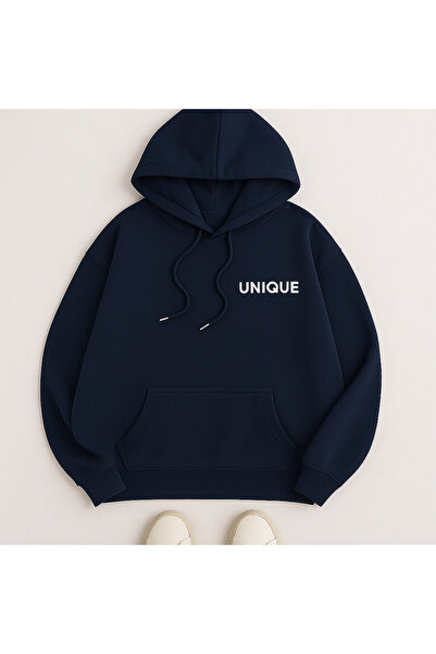 CLASSY.MODA Φούτερ με κουκούλα και τσέπη καγκουρό, μεγάλου μεγέθους, με γράμμ...