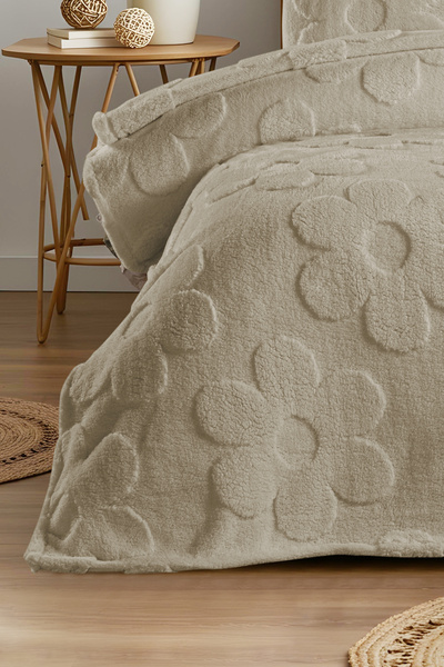 Noctiluca Fleura Floral Pattern Single Blanket Soft Wellsoft Bedspread 160X230 1 Piece Pillowcase