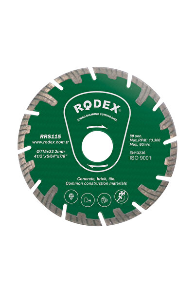 Rodex Diamond Cutting Disc, , Segmented, 125X20/22, 23Mm, Max Rpm 12,200 And 80M/S, For Stone, Marble