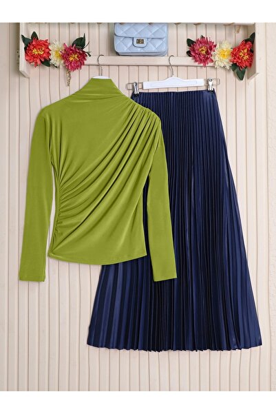 HİJABAYA Αμμώδης μπλούζα με μισό λαιμό