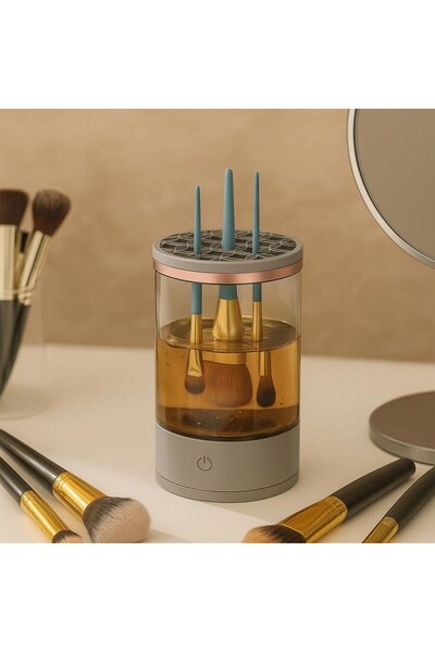 Genel Markalar USB Şarjlı Makyaj Fırçası Temizleyici Aparat Hızlı Kurutmalı, ...