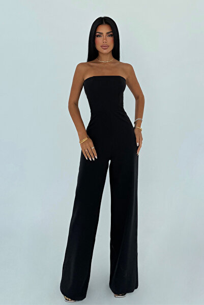 Eyyo Black Rhino Strapless Jumpsuit Suit Ate-3158