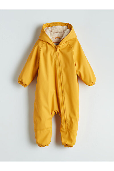 LC Waikiki Kapüşonlu Uzun Kollu Basic Erkek Bebek Astronot Mont