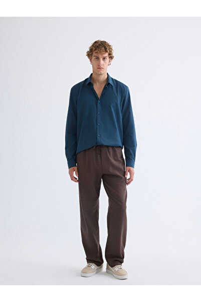 LC Waikiki Ανδρικό παντελόνι Vizyon New Season Comfortable Fit με λινό εμφάνιση