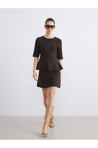 LC Waikiki Elastic Waist Knitwear Mini Skirt